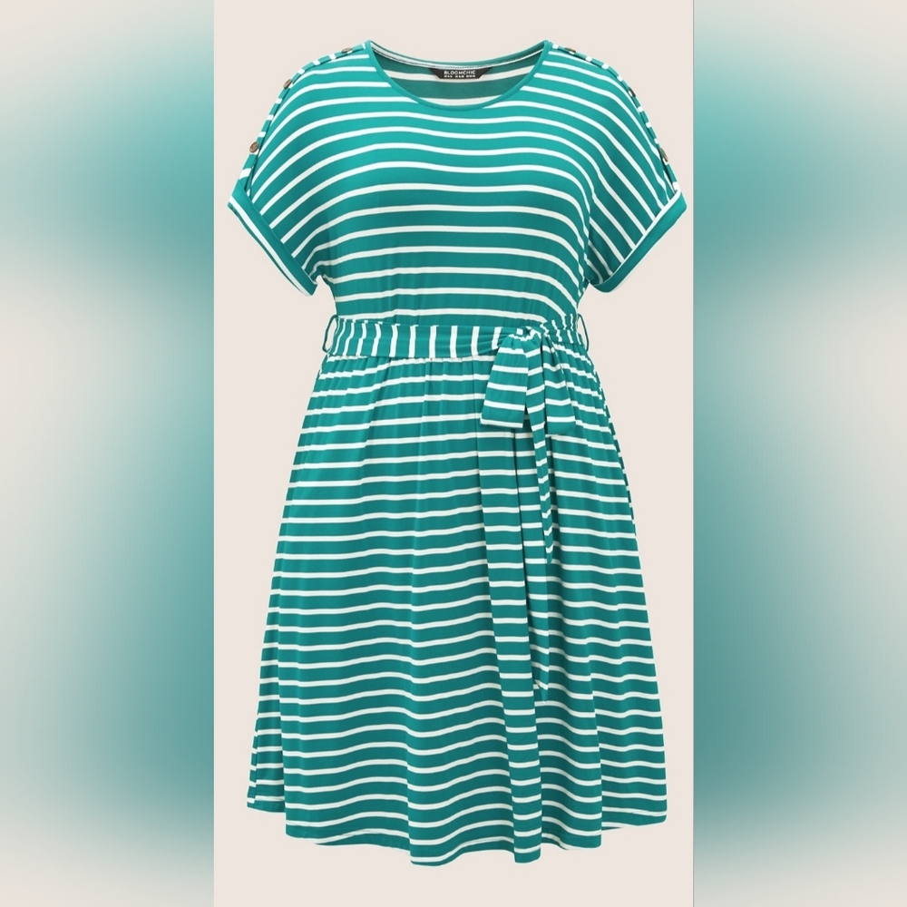 Bloomchic Turquoise Dress - Picture 6 of 6